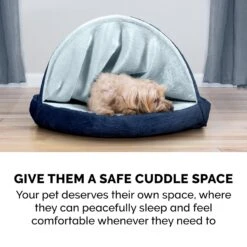 FurHaven Microvelvet Snuggery Orthopedic Cat & Dog Bed With Removable Cover -Cozy Paws 145029 PT6. AC SS1800 V1693937653