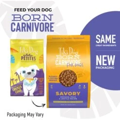 Tiki Dog Born Carnivore Savory Chicken, Peas & Lentils, Baked Dry Dog Food -Cozy Paws 145216 PT1. AC SS1800 V1701796346