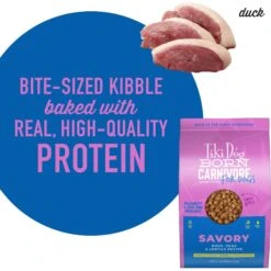 Tiki Dog Born Carnivore Savory Duck, Peas & Lentils, Baked Dry Dog Food -Cozy Paws 145222 PT5. AC SS1800 V1701796310