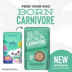 Tiki Dog Born Carnivore Flavor Booster Tuna Bisque Non-GMO Wet Dog Food Topper -Cozy Paws 145234 PT1. AC SS1800 V1701796198