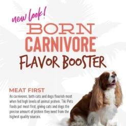 Tiki Dog Born Carnivore Flavor Booster Beef Bisque Non-GMO Wet Dog Food Topper -Cozy Paws 145236 PT6. AC SS1800 V1701796186