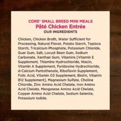 Wellness CORE Grain-Free Small Breed Mini Meals Chicken Pate Dog Food Pouches -Cozy Paws 145498 PT4. AC SS1800 V1611772899