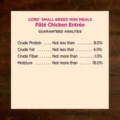 Wellness CORE Grain-Free Small Breed Mini Meals Chicken Pate Dog Food Pouches -Cozy Paws 145498 PT6. AC SS1800 V1611772664