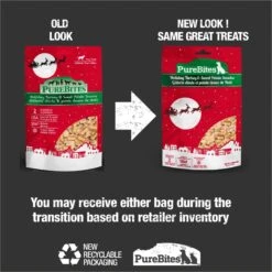 PureBites Holiday Turkey & Sweet Potato Freeze-Dried Dog Treats, 2.5-oz Bag -Cozy Paws 145891 PT1. AC SS1800 V1694718644