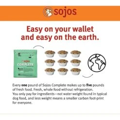 Sojos Complete Chicken Recipe Adult Freeze-Dried Grain-Free Raw Dog Food -Cozy Paws 149628 PT3. AC SS1800 V1612410696