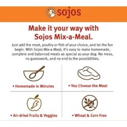 Sojos Mix-A-Meal Fruit & Veggie Pre-Mix Grain-Free Dog Food 12 Sojos Mix-A-Meal Fruit & Veggie Pre-Mix Grain-Free Dog Food -Cozy Paws 149640 PT2. AC SS1800 V1611088636