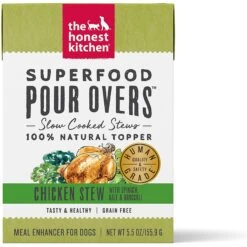 The Honest Kitchen Superfood POUR OVERS Chicken Stew With Veggies Wet Dog Food Topper