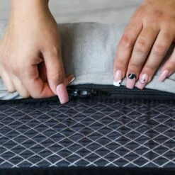 BarksBar Snuggly Sleeper Orthopedic Bolster Dog Bed With Removable Cover, Gray -Cozy Paws 154344 PT3. AC SS1800 V1628020029