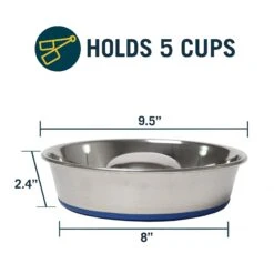 OurPets Durapet Premium Stainless Steel Slow-Feed Dog Bowl -Cozy Paws 155052 PT1. AC SS1800 V1638833278