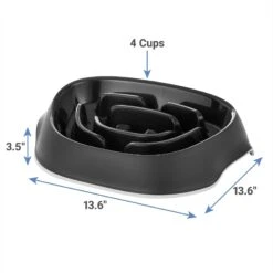 Frisco Non-Skid Slow Feeder Dog & Small Pet Bowl -Cozy Paws 155648 PT1. AC SS1800 V1600374455