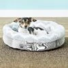 Precision Pet Products SnooZZy Round Shearling Bolster Dog Bed -Cozy Paws 156208 MAIN. AC SS1800 V1566936494
