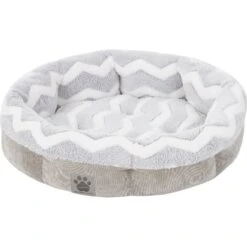 Precision Pet Products SnooZZy Round Shearling Bolster Dog Bed -Cozy Paws 156208 PT2. AC SS1800 V1566421088