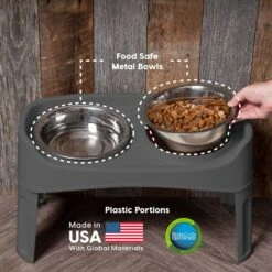 IRIS USA Elevated Dog Feeder With Attachable Feet -Cozy Paws 156889 PT4. AC SS1800 V1598662264
