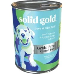Solid Gold Love At First Bark Beef, Potatoes & Apples Puppy Recipe Grain-Free Canned Dog Food -Cozy Paws 157130 PT1. AC SS1800 V1547218995
