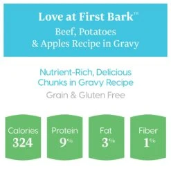 Solid Gold Love At First Bark Beef, Potatoes & Apples Puppy Recipe Grain-Free Canned Dog Food -Cozy Paws 157130 PT3. AC SS1800 V1547218978
