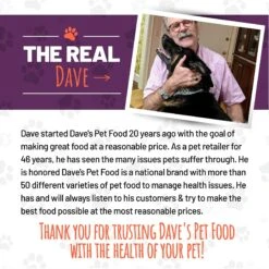 Dave's Pet Food 95% Premium Turkey & Turkey Liver Grain-Free Recipe Canned Dog Food -Cozy Paws 157471 PT6. AC SS1800 V1548270421
