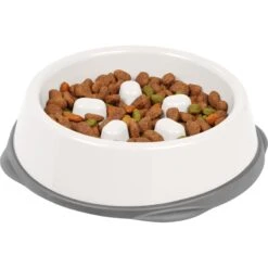 IRIS USA Non-Slip Rubber Slow Feeder With Raised Bumps Dog & Cat Bowl -Cozy Paws 159938 PT4. AC SS1800 V1598650271