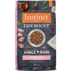 Instinct Raw Boost Skin & Coat Health Grain-Free Recipe With Real Chicken & Freeze-Dried Raw Pieces Adult Dry Dog Food -Cozy Paws 160761 PT8. AC SS1800 V1565022728