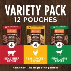 Instinct Healthy Cravings Grain-Free Cuts & Gravy Recipe Variety Pack Wet Dog Food Topper -Cozy Paws 160772 PT2. AC SS1800 V1701881109