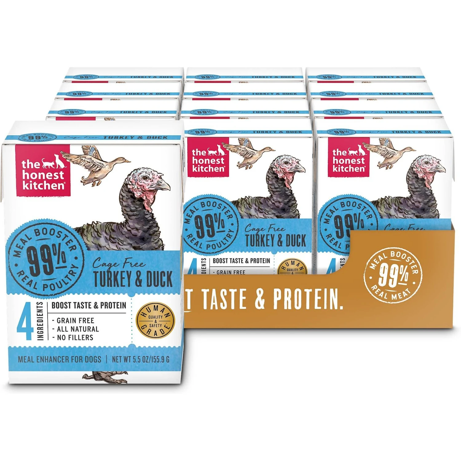 The Honest Kitchen Meal Booster 99% Turkey & Duck Wet Dog Food Topper 3 The Honest Kitchen Meal Booster 99% Turkey & Duck Wet Dog Food Topper