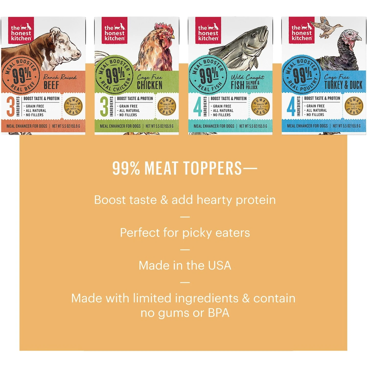 The Honest Kitchen Meal Booster 99% Turkey & Duck Wet Dog Food Topper 6 The Honest Kitchen Meal Booster 99% Turkey & Duck Wet Dog Food Topper - Image 4
