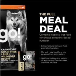 Go! Solutions Carnivore Grain-Free Lamb + Wild Boar Recipe Dry Dog Food -Cozy Paws 162820 PT6. AC SS1800 V1638493312