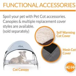 K&H Pet Products Coolin' Pet Cot Elevated Pet Bed -Cozy Paws 164028 PT5. AC SS1800 V1620841684