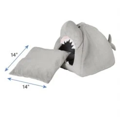 Frisco Novelty Shark Covered Cat & Dog Bed -Cozy Paws 165339 PT4. AC SS1800 V1627578397