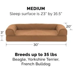 FurHaven Quilted Memory Top Bolster Cat & Dog Bed With Removable Cover -Cozy Paws 172324 PT1. AC SS1800 V1703880890