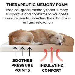 FurHaven Quilted Memory Top Bolster Cat & Dog Bed With Removable Cover -Cozy Paws 172324 PT5. AC SS1800 V1703880889