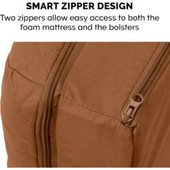 FurHaven Quilted Memory Top Bolster Cat & Dog Bed With Removable Cover -Cozy Paws 172324 PT7. AC SS1800 V1703881046