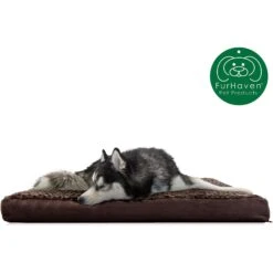 FurHaven Ultra Plush Deluxe Cooling Gel Pillow Dog Bed With Removable Cover -Cozy Paws 173191 PT3. AC SS1800 V1613755308