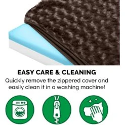 FurHaven Ultra Plush Deluxe Cooling Gel Pillow Dog Bed With Removable Cover -Cozy Paws 173191 PT7. AC SS1800 V1613802384