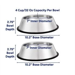 Frisco Stainless Steel Bowl -Cozy Paws 175221 PT1. AC SS1800 V1685731991