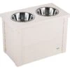 New Age Pet ECOFLEX Piedmont Double Diner Elevated Dog Bowls & Storage