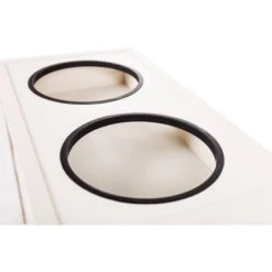 New Age Pet ECOFLEX Piedmont Double Diner Elevated Dog Bowls & Storage -Cozy Paws 175299 PT6. AC SS1800 V1598653882