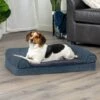FurHaven Faux Fleece Orthopedic Bolster Cat & Dog Bed With Removable Cover