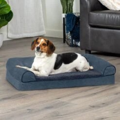 FurHaven Faux Fleece Orthopedic Bolster Cat & Dog Bed With Removable Cover