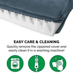 FurHaven Faux Fleece Orthopedic Bolster Cat & Dog Bed With Removable Cover -Cozy Paws 178112 PT7. AC SS1800 V1669921692