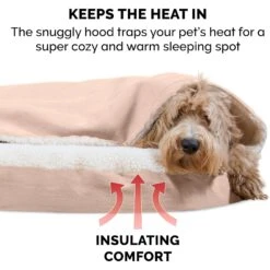 FurHaven Faux Sheepskin Snuggery Gel Top Cat & Dog Bed With Removable Cover -Cozy Paws 178805 PT6. AC SS1800 V1617149246