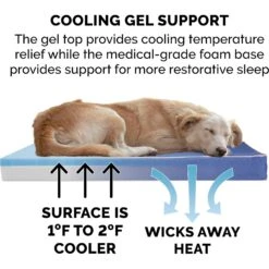 FurHaven Indoor/Outdoor Solid Cooling Gel Cat & Dog Bed With Removable Cover -Cozy Paws 178852 PT6. AC SS1800 V1603337497