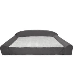 FurHaven Luxury Edition Orthopedic Bolster Cat & Dog Bed With Removable Cover -Cozy Paws 178891 PT2. AC SS1800 V1597078927