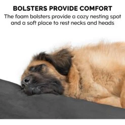 FurHaven Luxury Edition Orthopedic Bolster Cat & Dog Bed With Removable Cover -Cozy Paws 178891 PT6. AC SS1800 V1597089972