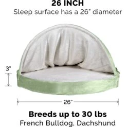 FurHaven Microvelvet Snuggery Gel Top Covered Cat & Dog Bed With Removable Cover -Cozy Paws 179003 PT4. AC SS1800 V1612507872