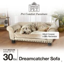 Enchanted Home Pet Dreamcatcher Sofa Cat & Dog Bed With Removable Cover, Caramel, Medium -Cozy Paws 180294 PT2. AC SS1800 V1563226020
