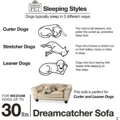Enchanted Home Pet Dreamcatcher Sofa Cat & Dog Bed With Removable Cover, Caramel, Medium -Cozy Paws 180294 PT3. AC SS1800 V1563226115