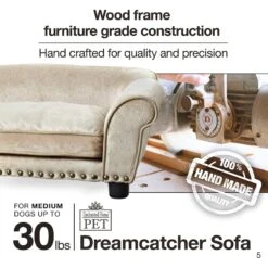 Enchanted Home Pet Dreamcatcher Sofa Cat & Dog Bed With Removable Cover, Caramel, Medium -Cozy Paws 180294 PT6. AC SS1800 V1563226044