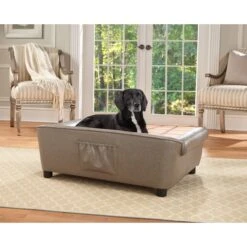 Enchanted Home Pet Rockwell Sofa Dog Bed With Removable Cover, Large, Pewter -Cozy Paws 180298 PT2. AC SS1800 V1563226358