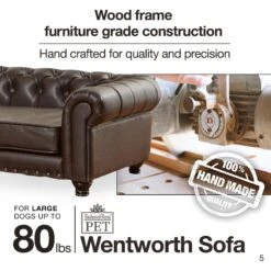 Enchanted Home Pet Wentworth Sofa Dog Bed With Removable Cover, Large, Charcoal Grey -Cozy Paws 180300 PT8. AC SS1800 V1563226430