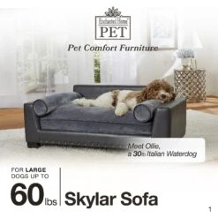 Enchanted Home Pet Skylar Sofa Dog Bed With Removable Cover, Large -Cozy Paws 180310 PT4. AC SS1800 V1563226619
